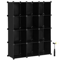 Organizador de Cubos SONGMICS Juego de 12 en Negro ULPC34BK Organizador de Cubos SONGMICS Juego de 12 en Negro ULPC34BK