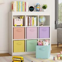 Organizador de Cubos Tecido de 6 Peças, Organizador de Cubos Dobrável, Cesta de Prateleira com Alças Colorida para Guarda de Roupas, Brinquedos