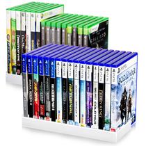 Organizador de discos de jogos Nargos, pacote com 2 unidades para PS5 e Xbox, branco