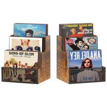 Organizador de Discos de Vinil Yuzehuaza, 3 Níveis, para até 120 LPs Organizador de Discos de Vinil Yuzehuaza, 3 Níveis, para até 120 LPs
