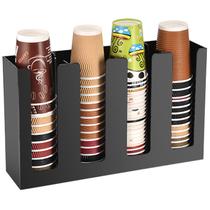 Organizador de dispensador de xícaras de café Tirifer 4 compartimentos Organizador de dispensador de xícaras de café Tirifer 4 compartimentos