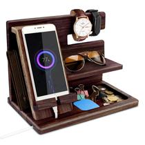 Organizador de Docking Station Wood Phone Robomanor - Edição Natalina Organizador de Docking Station Wood Phone Robomanor - Edição Natalina