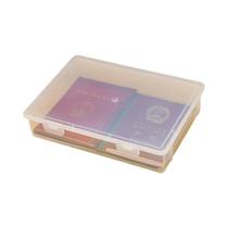 Organizador De Documentos A4 De Plástico Transparente Caixa De Armazenamento Em Forma Quadrada Para