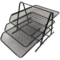 Organizador De Documentos De Mesa Escritório Metal 3 Andares Papel A4 Organizador De Documentos De Mesa Escritório Metal 3 Andares Papel A4