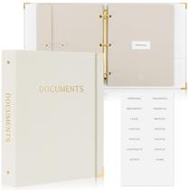 Organizador de Documentos ZICOTO em Linho com 8 Envelopes