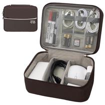 Organizador de eletrônicos Miavers Travel Cord impermeável marrom