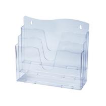Organizador de escritório 3 divisórias Cristal - 3055H - Dello Organizador de escritório 3 divisórias Cristal - 3055H - Dello
