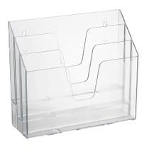 Organizador De Escritorio Expositor Triplo Horiz.Cristal