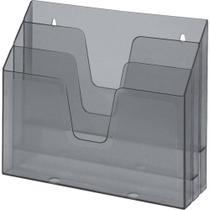 Organizador de Escritório Expositor Triplo Horizontal Fume Organizador de Escritório Expositor Triplo Horizontal Fume