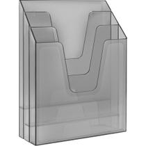 Organizador de Escritorio Expositor Triplo Vertical Fume Organizador de Escritorio Expositor Triplo Vertical Fume