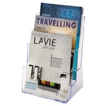 Organizador de Escritório Vertical Triplo Cristal Waleu