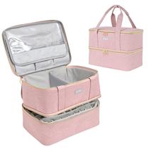 Organizador de esmaltes LEFORZ Bolsa de armazenamento de camada dupla