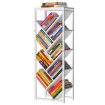 Organizador de estante de livros branco Cutogxon 9 Tier Tree