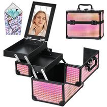 Organizador de estojos de maquiagem GALHUBIS Makeup Train Case Black