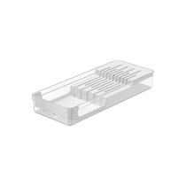 Organizador de Facas Clear Branco Fechado OU