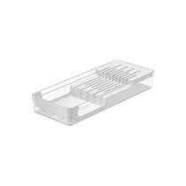 Organizador De Facas Clear Branco Fechado