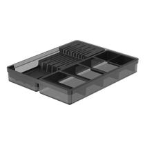 Organizador De Facas e Talheres Clear Preto - Ou