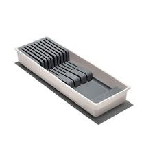 Organizador de facas OXO Good Grips, gaveta de cozinha compacta, branca Organizador de facas OXO Good Grips, gaveta de cozinha compacta, branca