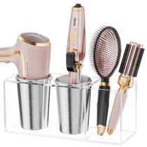 Organizador de ferramentas de cabelo YUNEASELF acrílico para secador de cabelo e ferro Organizador de ferramentas de cabelo YUNEASELF acrílico para secador de cabelo e ferro