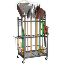 Organizador de ferramentas de jardim WALMANN com rodas, rack de aço
