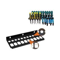 Organizador De Ferramentas De Parede Preto Para Chaves De Fenda, Alicates E Chaves De Boca Suporte Organizador De Ferramentas De Parede Preto Para Chaves De Fenda, Alicates E Chaves De Boca Suporte