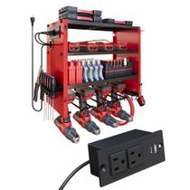 Organizador de Ferramentas Elétricas DIOOSN 20" com 4 Níveis e Estação com 2 Tomadas Organizador de Ferramentas Elétricas DIOOSN 20" com 4 Níveis e Estação com 2 Tomadas
