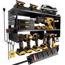 Organizador de ferramentas elétricas Spampur Wall Mount 190 kg Carga 4 tomadas Organizador de ferramentas elétricas Spampur Wall Mount 190 kg Carga 4 tomadas