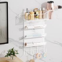 Organizador de ferramentas para cabelo, suporte de parede VITVITI Metal White