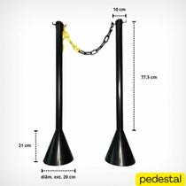 Organizador De Filas Postinho Kit 04 Pçs + 15 Mts Corrente