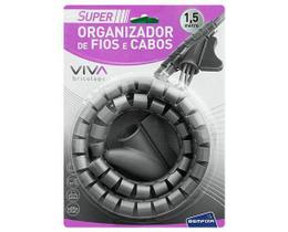Organizador de Fios 150cm Preto - Bemfixa Organizador de Fios 150cm Preto - Bemfixa
