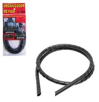 Organizador de fios / cabos plastico preto japones 1mx10mm de ø na solapa - OVERTIME