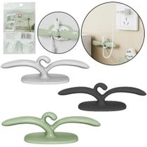 Organizador De Fios De Silicone Autoadesivo 2 Pecas 10,5X4X3