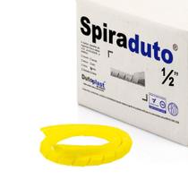 Organizador de Fios e Cabos Espiral 1/2 Amarelo 4 metros Organizador de Fios e Cabos Espiral 1/2 Amarelo 4 metros