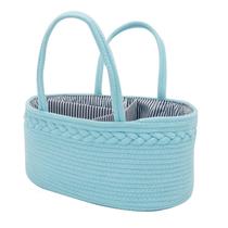Organizador de Fraldas para Bebê - Cesto Portátil de Algodão - Bolsa para Troca de Fraldas