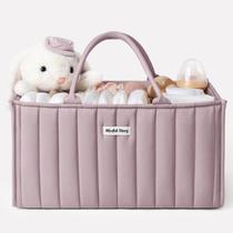 Organizador de Fraldas para Bebês Blissful Diary - Lilás e Rosa