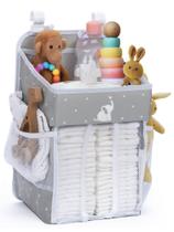 Organizador de fraldas suspenso Cradle Star Grey 43x23x23cm Organizador de fraldas suspenso Cradle Star Grey 43x23x23cm