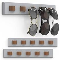 Organizador de Gafas de Sol Durmmur Montado en Pared Paquete de 3, Gris Claro Organizador de Gafas de Sol Durmmur Montado en Pared Paquete de 3, Gris Claro