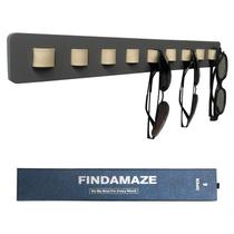 Organizador de Gafas de Sol Montado en Pared de Madera FINDAMAZE Gris Organizador de Gafas de Sol Montado en Pared de Madera FINDAMAZE Gris