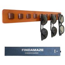Organizador de gafas de sol montado en pared de madera FINDAMAZE Organizador de gafas de sol montado en pared de madera FINDAMAZE