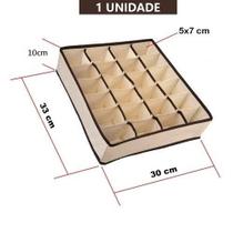 Organizador De Gaveta 33X30X10 24 Ou 12 Ou 6 Divisórias Dobrável Guarda Peças Intimas Sutiã Meias
