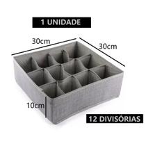 Organizador De Gaveta 33X30X10 24 Ou 12 Ou 6 Divisórias Dobrável Guarda Peças Intimas Sutiã Meias
