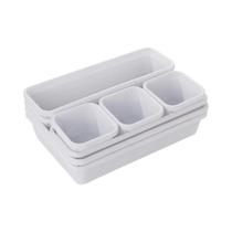 Organizador de Gaveta Ajustável 8 Peças - Para Maquiagem, Cosméticos e Joias