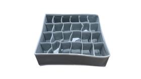 Organizador de Gaveta com 24 Divisórias Dobrável TNT Cinza 32 cm Organizador de Gaveta com 24 Divisórias Dobrável TNT Cinza 32 cm