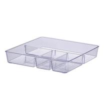 Organizador de Gaveta Diamond Cristal Com 4 Divisórias Paramount