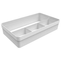 Organizador de Gaveta Logic 4 Seções Fechado Martiplast Ou - Branco Organizador de Gaveta Logic 4 Seções Fechado Martiplast Ou - Branco