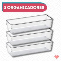 Organizador de Gaveta Modular 5 Porta Maquiagem Talheres 3un