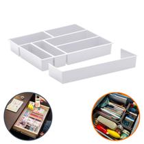Organizador de Gaveta Multiuso c/ Extensor Divisor Porta Talheres Utensílios Para Cozinha Armário Escritório Banheiro