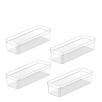 Organizador de Gaveta OU Clear Natural 30X7,5X5,6CM 4PÇS