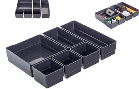 Organizador de Gaveta Para Escritorio Bjuterias Maquiagem 6 Peças Preto