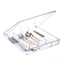 Organizador De Gaveta Porta Talher Com Tampa E 5 Divisórias Organizador De Gaveta Porta Talher Com Tampa E 5 Divisórias